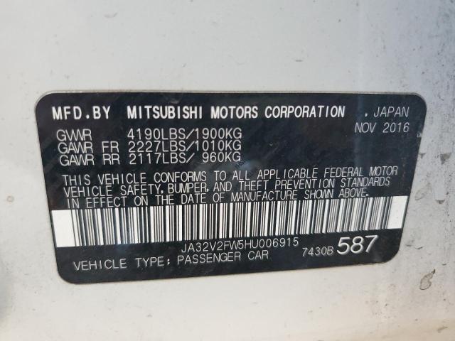 2017 Mitsubishi Lancer Es VIN: JA32V2FW5HU006915 Lot: 59182704