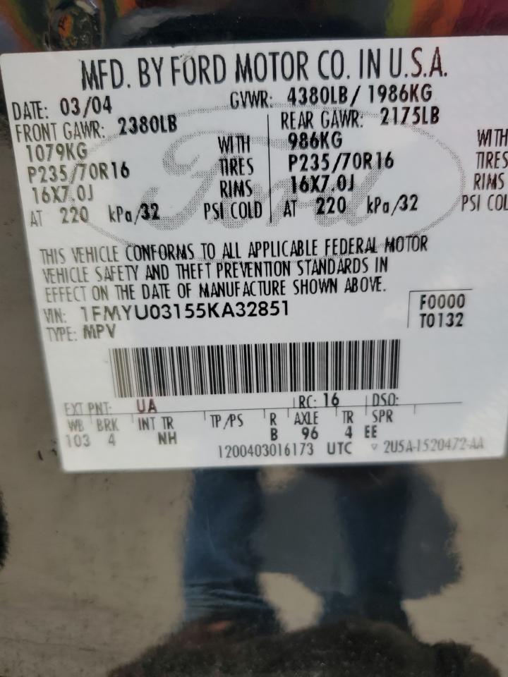 1FMYU03155KA32851 2005 Ford Escape Xlt