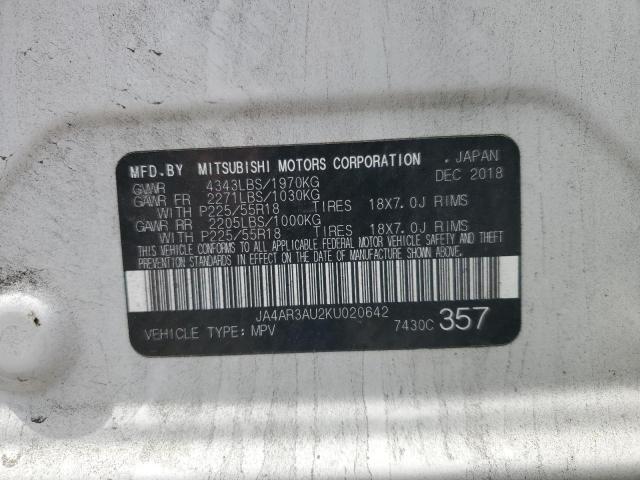 2019 Mitsubishi Outlander Sport Es VIN: JA4AR3AU2KU020642 Lot: 58059924