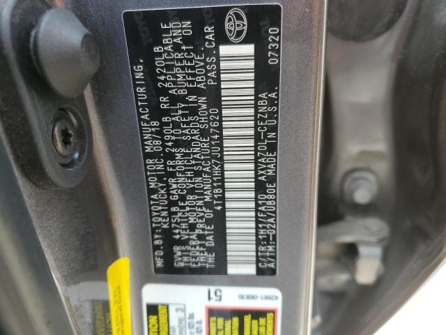 VIN 4T1B11HK7JU147620 2018 Toyota Camry, L no.12