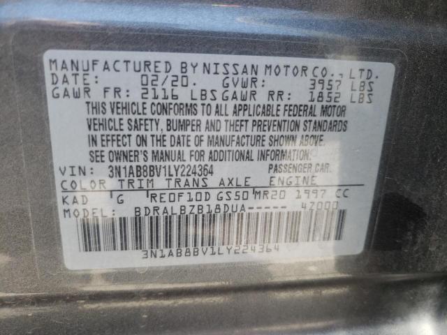 2020 Nissan Sentra S VIN: 3N1AB8BV1LY224364 Lot: 59133694