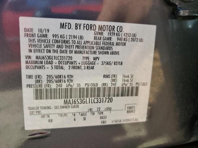 2020 Ford Ecosport Se VIN: MAJ6S3GL1LC331720 Lot: 56702394