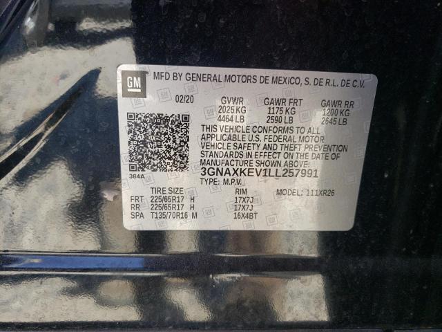 2020 CHEVROLET EQUINOX LT - 3GNAXKEV1LL257991