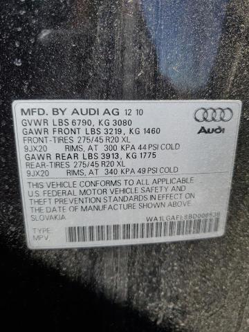 2011 Audi Q7 Premium Plus VIN: WA1LGAFE8BD006538 Lot: 57518274