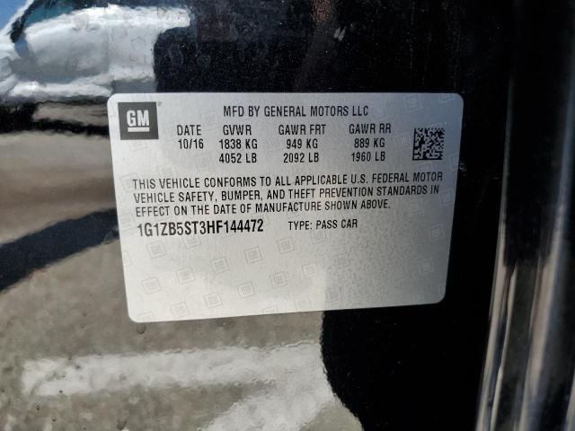 2017 Chevrolet Malibu Ls VIN: 1G1ZB5ST3HF144472 Lot: 60303024