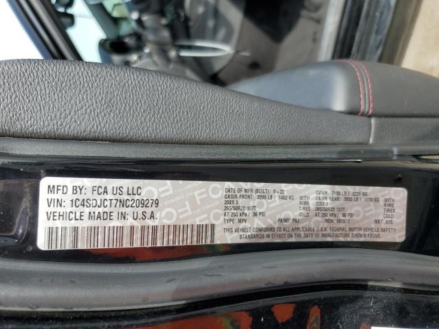 2022 Dodge Durango R/T VIN: 1C4SDJCT7NC209279 Lot: 57753034