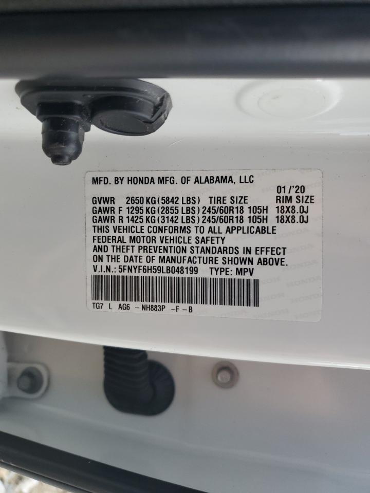 5FNYF6H59LB048199 2020 Honda Pilot Exl