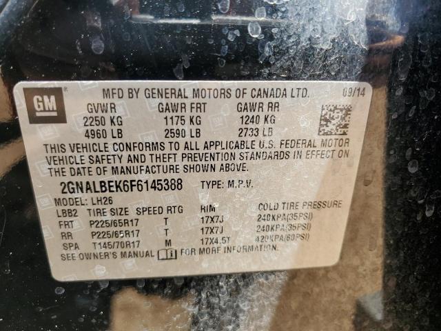 2015 CHEVROLET EQUINOX LT - 2GNALBEK6F6145388