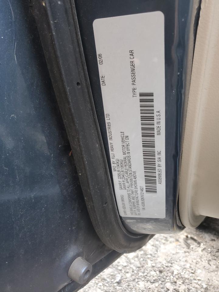 4S3BL626767214827 2006 Subaru Legacy 2.5I Limited