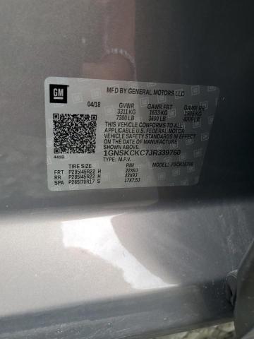 2018 CHEVROLET TAHOE K150 - 1GNSKCKC7JR339760