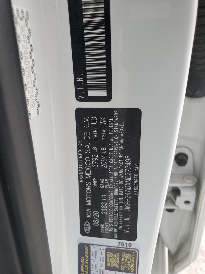 3KPF24ADXME272498 2021 Kia Forte Fe