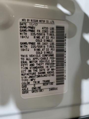 2018 Nissan Rogue S VIN: JN8AT2MV9JW310745 Lot: 60613284