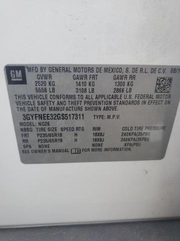 2016 Cadillac Srx Luxury Collection VIN: 3GYFNEE32GS517311 Lot: 59744894