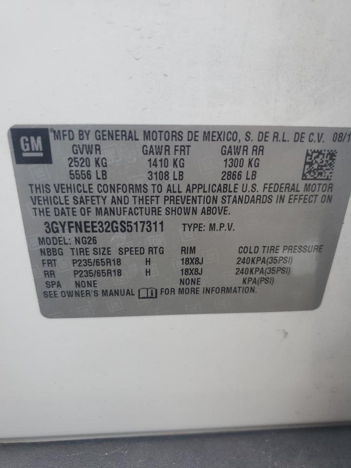 3GYFNEE32GS517311 2016 Cadillac Srx Luxury Collection