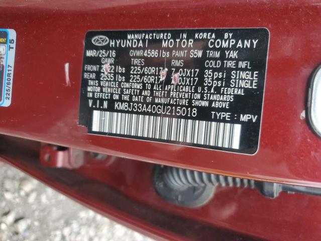 2016 HYUNDAI TUCSON LIM - KM8J33A40GU215018