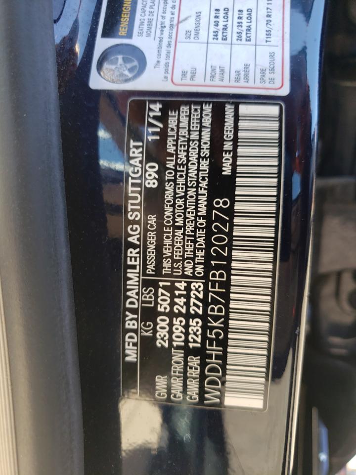 WDDHF5KB7FB120278 2015 Mercedes-Benz E 350