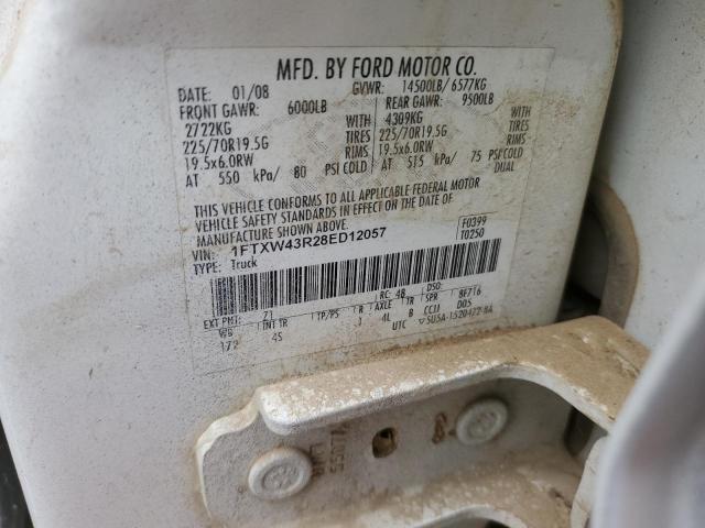 2008 Ford F450 Super Duty VIN: 1FTXW43R28ED12057 Lot: 59640724
