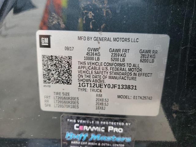 2018 GMC Sierra K2500 Denali VIN: 1GT12UEY0JF133831 Lot: 58210434