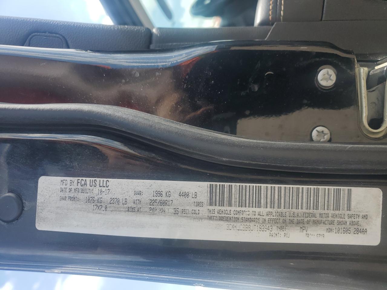 3C4NJCBB8JT193943 2018 Jeep Compass Latitude