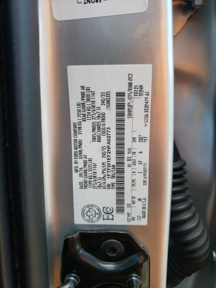 1FTFW1EF2HFA02773 2017 Ford F150 Supercrew