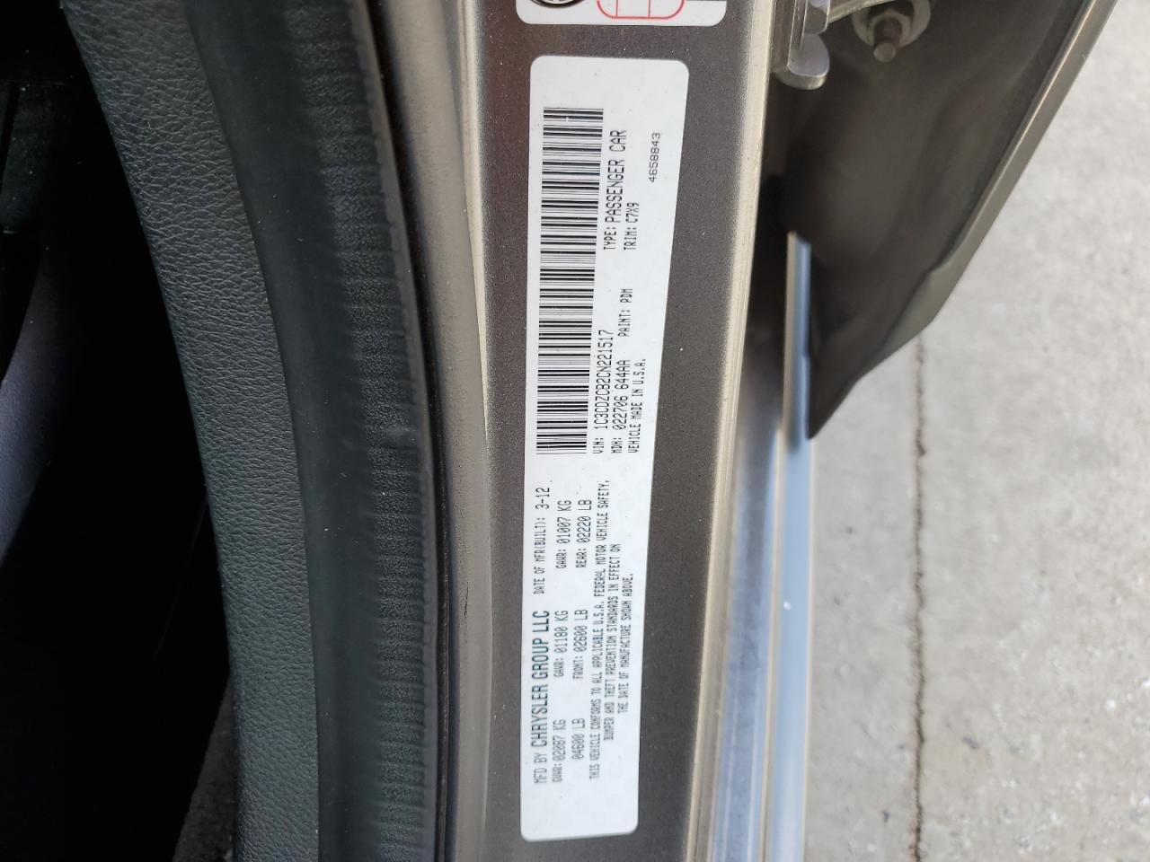 1C3CDZCB2CN221517 2012 Dodge Avenger Sxt