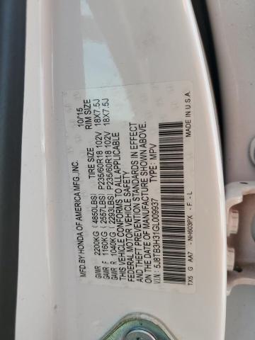 2016 Acura Rdx VIN: 5J8TB3H31GL009937 Lot: 58448304