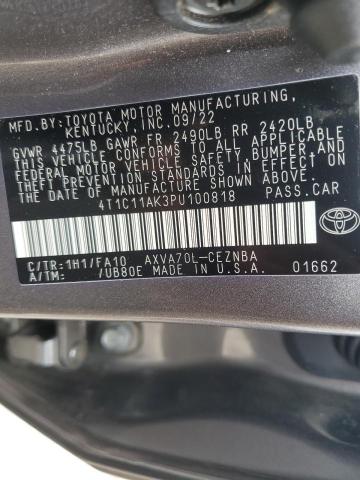 VIN 4T1C11AK3PU100818 2023 Toyota Camry, LE no.12