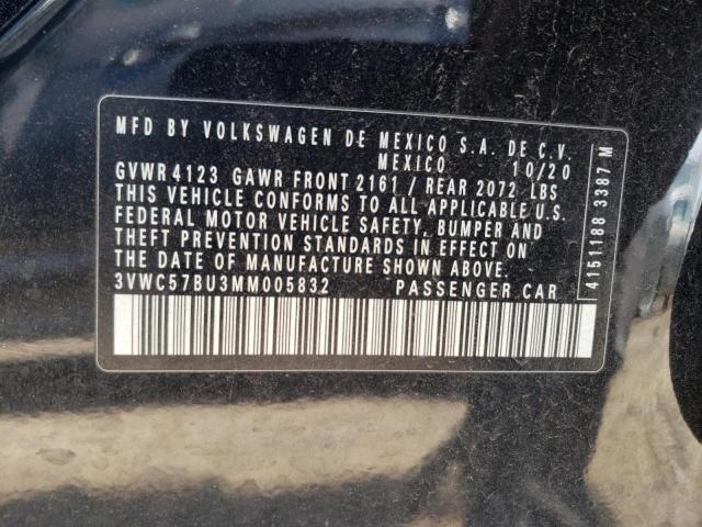 2021 Volkswagen Jetta S VIN: 3VWC57BU3MM005832 Lot: 58343154