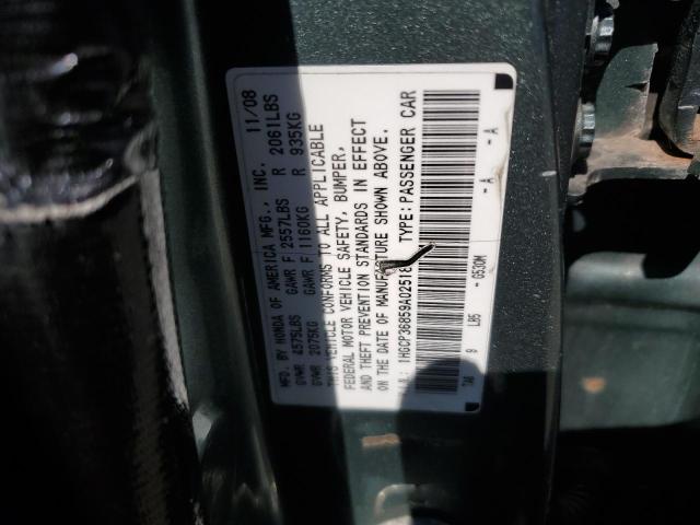2009 Honda Accord Exl VIN: 1HGCP36859A025184 Lot: 61073974