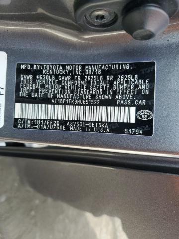 4T1BF1FK9HU651522 2017 TOYOTA CAMRY - Image 13