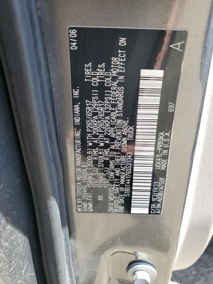 5TBDT44176S531343 2006 Toyota Tundra Double Cab Sr5