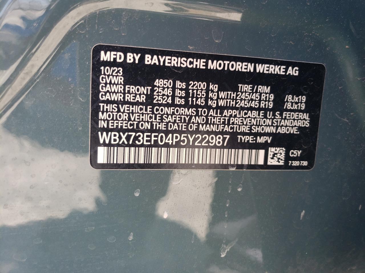 WBX73EF04P5Y22987 2023 BMW X1 xDrive28I