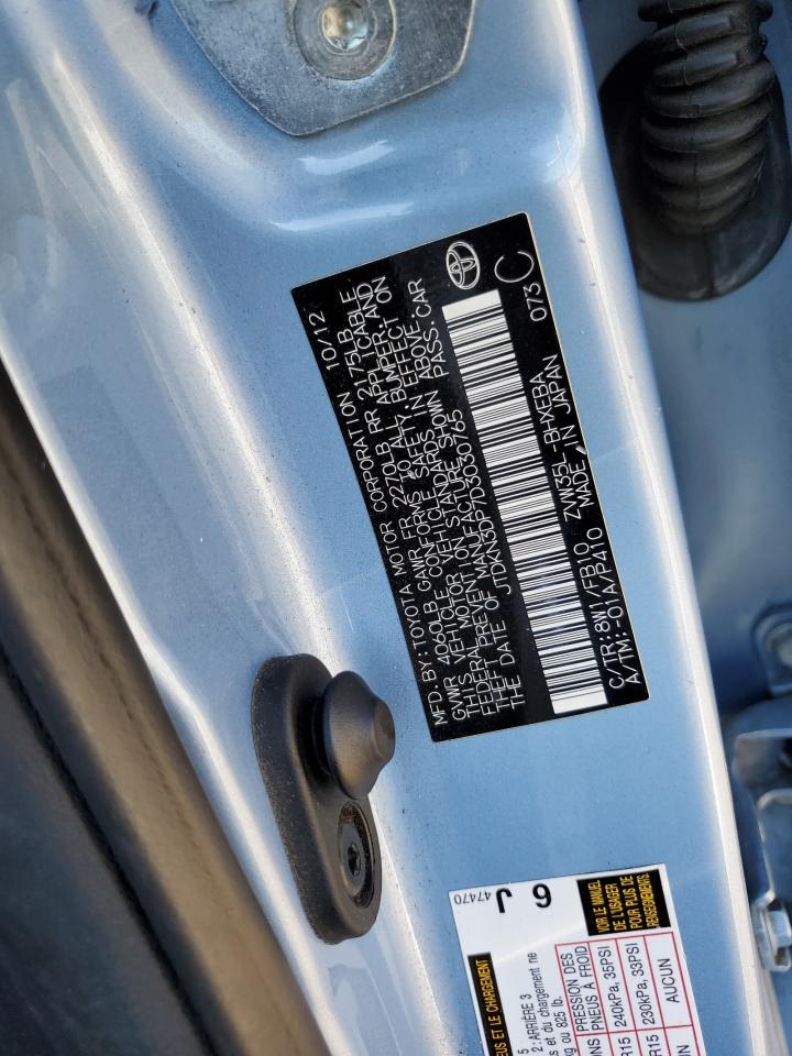 JTDKN3DP7D3030765 2013 Toyota Prius Plug-In