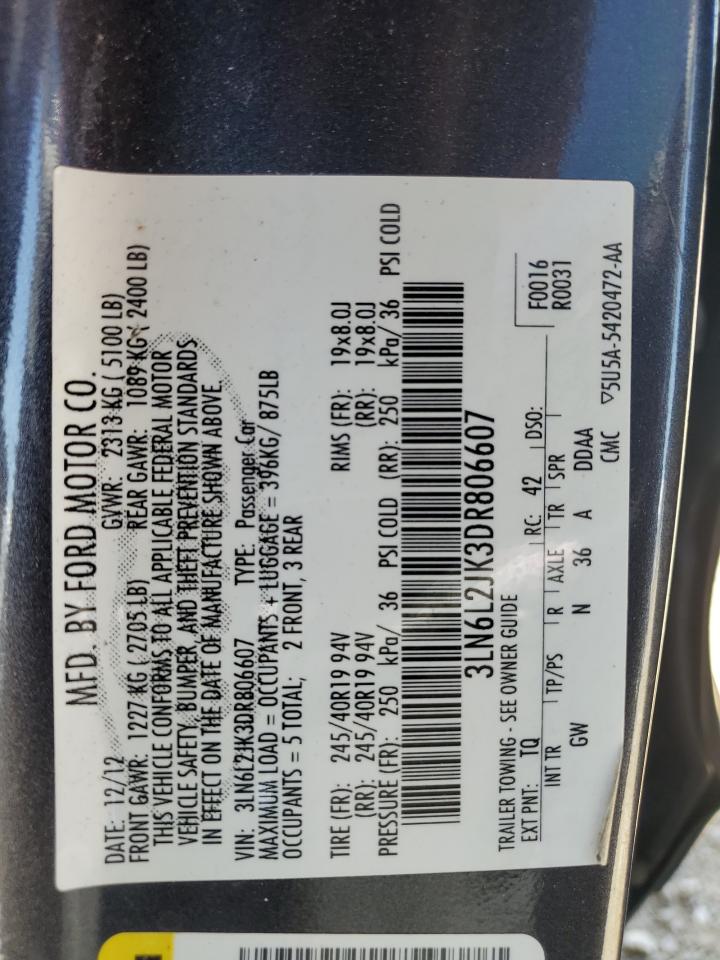 3LN6L2JK3DR806607 2013 Lincoln Mkz