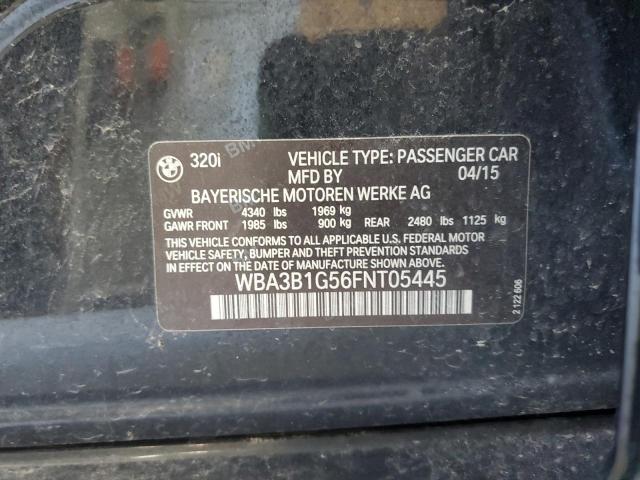2015 BMW 320 I VIN: WBA3B1G56FNT05445 Lot: 56887864