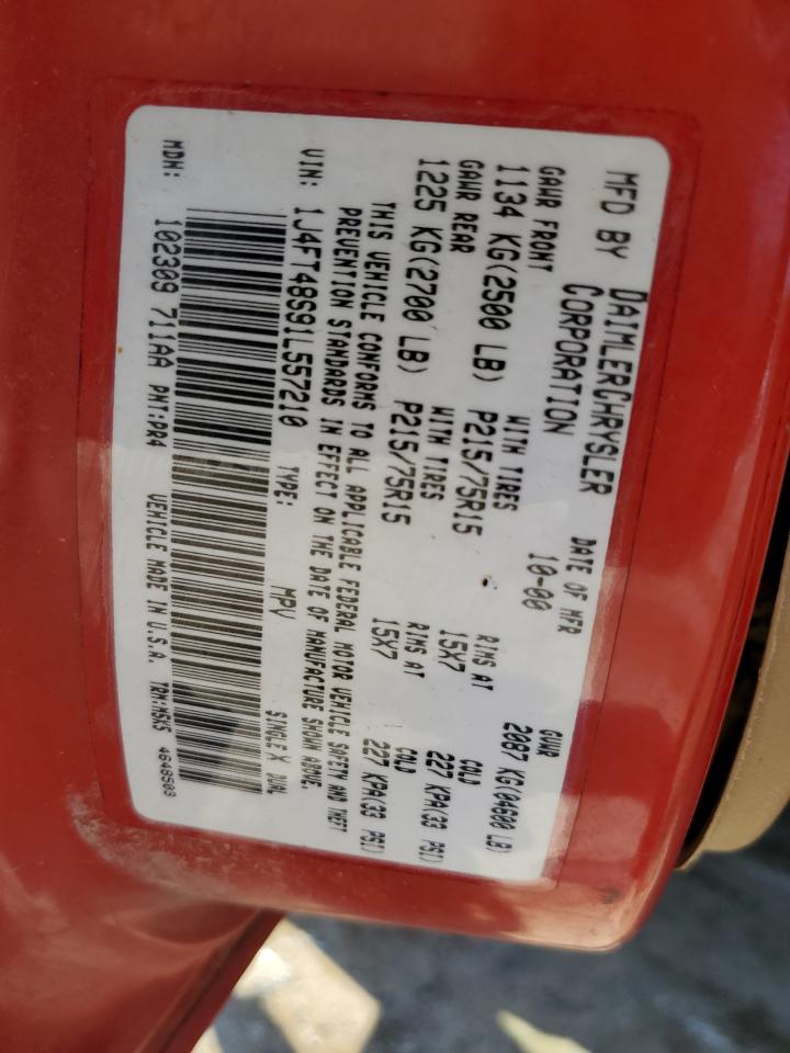 1J4FT48S91L557210 2001 Jeep Cherokee Sport