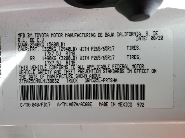 2020 Toyota Tacoma Double Cab VIN: 3TMAZ5CN9LM138832 Lot: 59992114