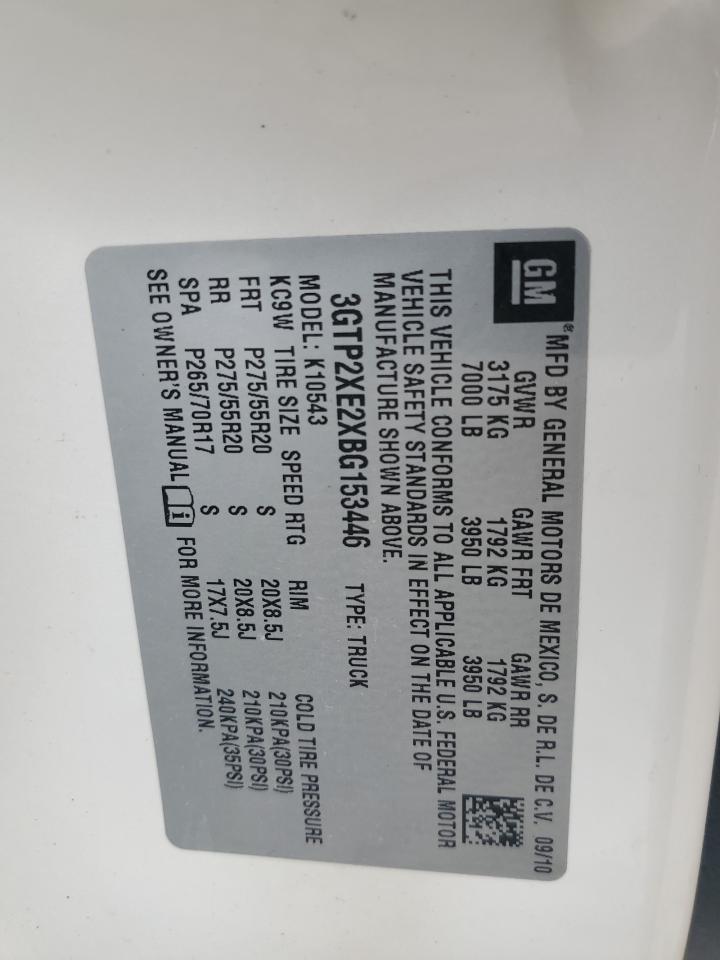 3GTP2XE2XBG153446 2011 GMC Sierra K1500 Denali