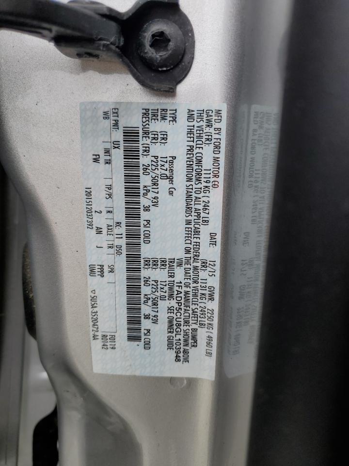 1FADP5CU8GL103948 FORD CMAX 2016