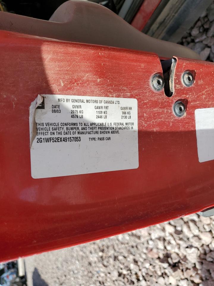 2G1WF52EX49157053 2004 Chevrolet Impala