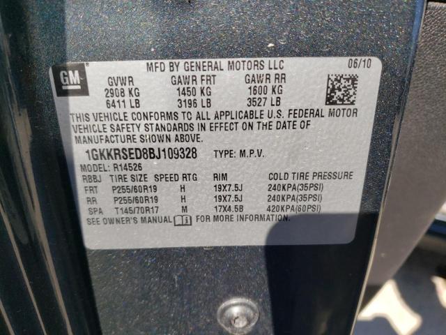 2011 GMC Acadia Slt-2 VIN: 1GKKRSED8BJ109328 Lot: 58896934