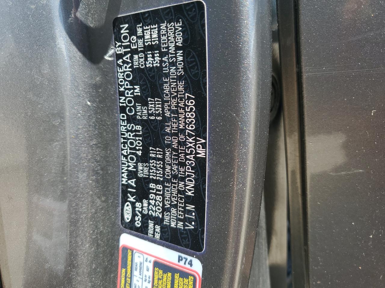 KNDJP3A5XK7638567 2019 Kia Soul +