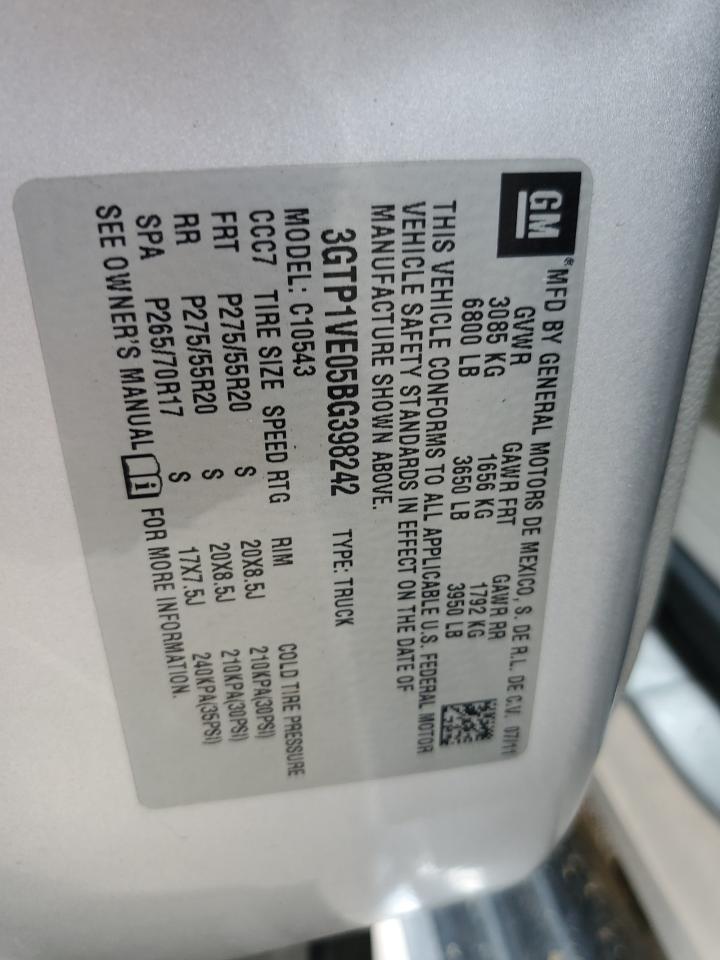 3GTP1VE05BG398242 2011 GMC Sierra C1500 Sle