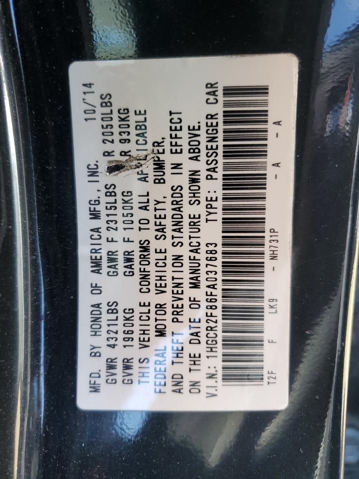 2015 Honda Accord Exl vin: 1HGCR2F86FA037683