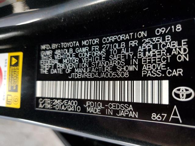 2018 Toyota Mirai VIN: JTDBVRBD4JA005308 Lot: 59939264