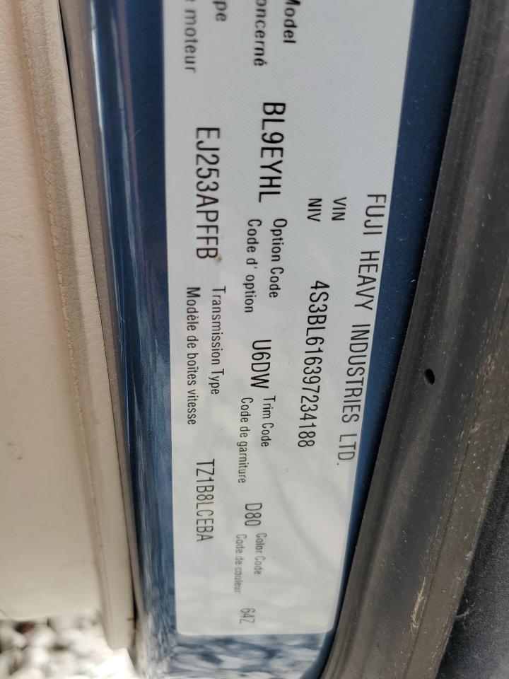 4S3BL616397234188 2009 Subaru Legacy 2.5I