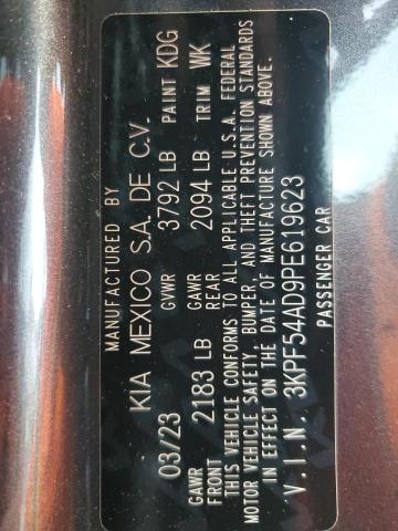 2023 Kia Forte Gt Line VIN: 3KPF54AD9PE619623 Lot: 58084144