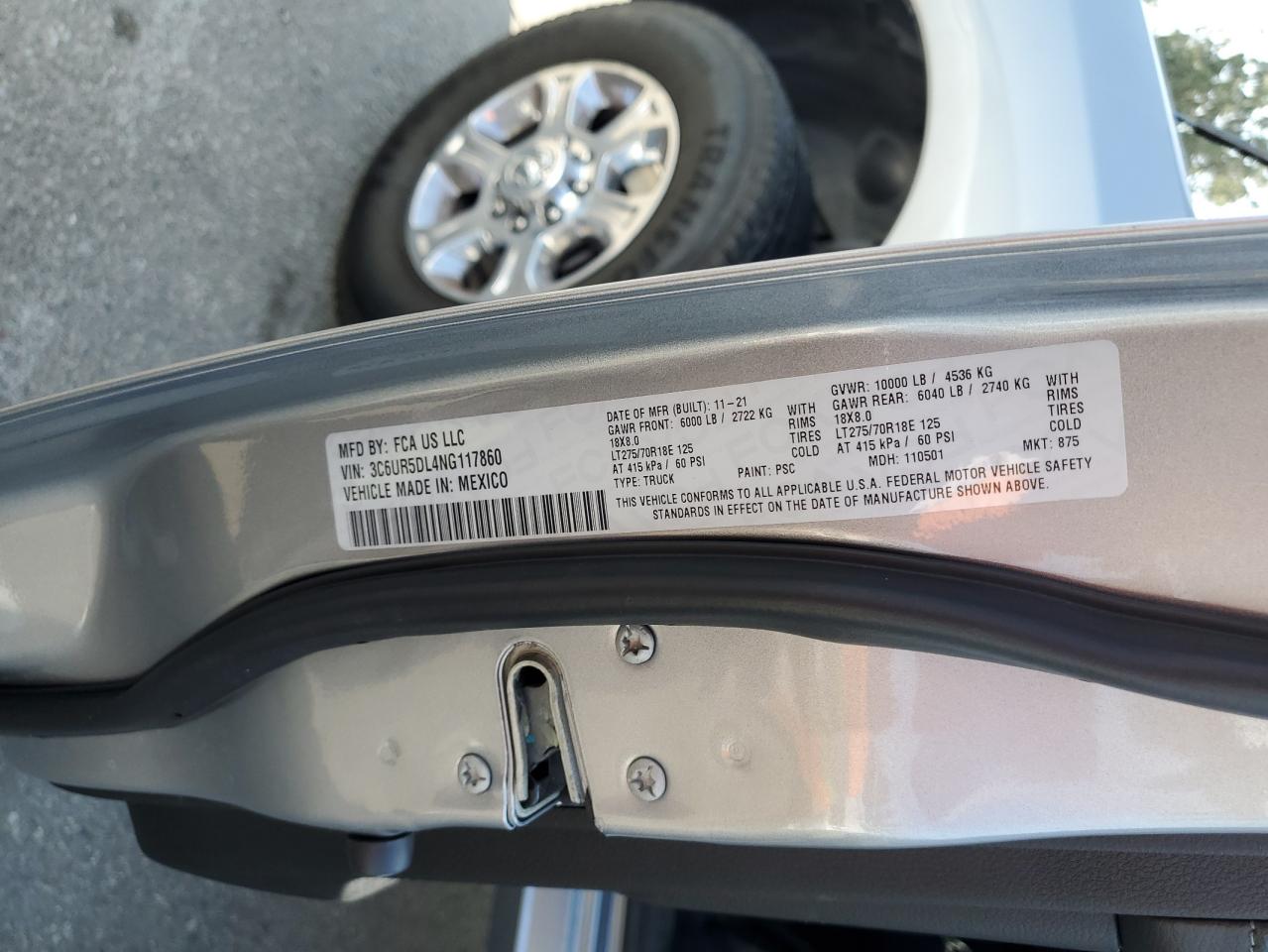 3C6UR5DL4NG117860 2022 Ram 2500 Big Horn/Lone Star