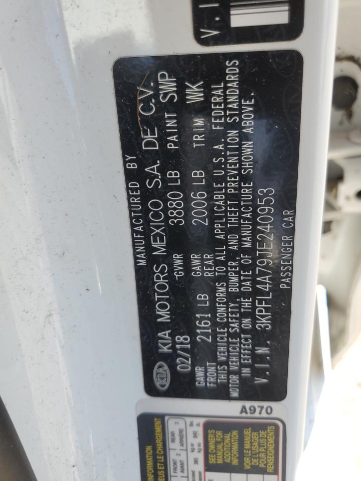 3KPFL4A79JE240953 2018 Kia Forte Lx