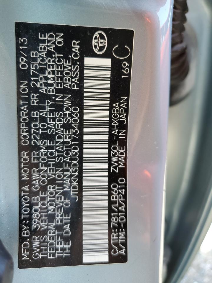 JTDKN3DU3D1734060 2013 Toyota Prius